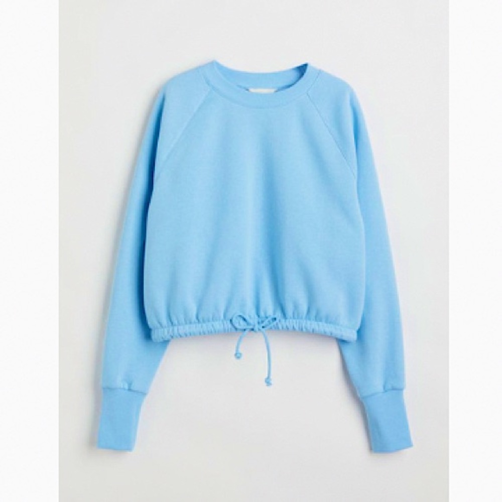 drawsting cropped sweater